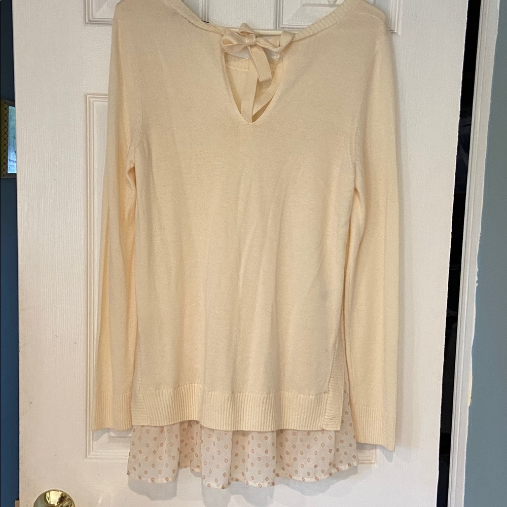 Ann Taylor Cream Knit Sweater - Picture 5 of 7